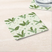 Banaanleder met driehoeken 2 kartonnen onderzetters (Schuin)