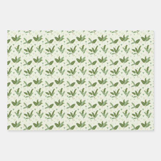 Banaanleder met driehoeken inpakpapier vel (Voorkant 2)