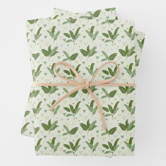 Banaanleder met driehoeken inpakpapier vel (In situ)