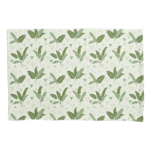 Banaanleder met driehoeken kussensloop (Voorkant-Links)