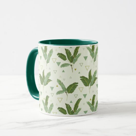 Banaanleder met driehoeken mok (Voorkant links)