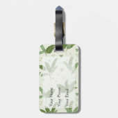 Banaanleder met driehoeken | Monogram Bagagelabel (Achterkant verticaal)