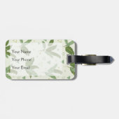 Banaanleder met driehoeken | Monogram Bagagelabel (Achterkant horizontaal)