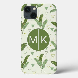 Banaanleder met driehoeken   Monogram Case-Mate iPhone Case