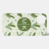 Banaanleder met driehoeken | Monogram Case-Mate iPhone Case (Achterkant (horizontaal))