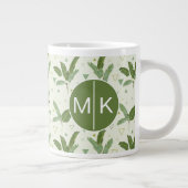 Banaanleder met driehoeken | Monogram Grote Koffiekop (Rechts)