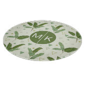 Banaanleder met driehoeken | Monogram Snijplank (Hoek)