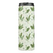 Banaanleder met driehoeken | Monogram Thermosbeker (Achterkant)