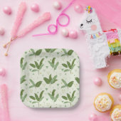 Banaanleder met driehoeken papieren bordje (Feest)