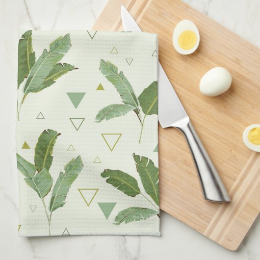 Banaanleder met driehoeken theedoek (Quarter Fold)