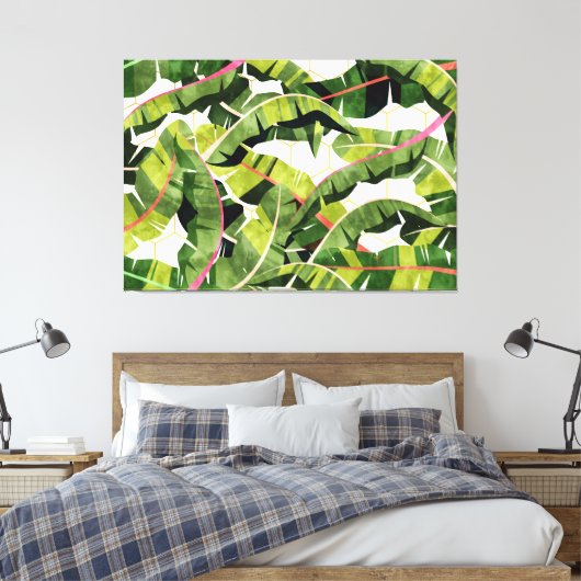 Banaanleder salade met knoflookboter canvas afdruk (Insitu (Slaapkamer))