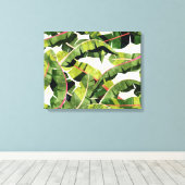Banaanleder salade met knoflookboter canvas afdruk (Insitu (Houten vloer))