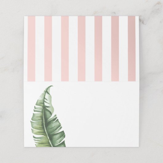 Banaanleder uit de Middeleeuwen en Cabana Stripes Plaatskaartje (Buitenkant ongevouwen)