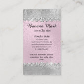 Banaanmaskers Skincare Cream Homemade Spa Recipe O Visitekaartje (Achterkant)