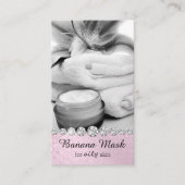 Banaanmaskers Skincare Cream Homemade Spa Recipe O Visitekaartje (Voorkant)