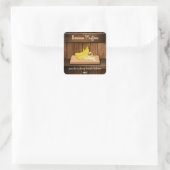 Banaanmuffins Vierkant Productlabel Vierkante Sticker (Tas)