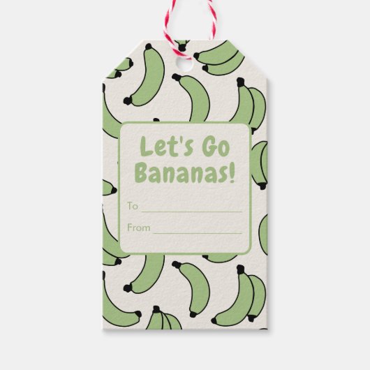 Banaanparade Saliegroene Cadeautags Cadeaulabel (Voorkant)