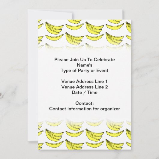 Banaanpatroon. Kaart (Achterkant)