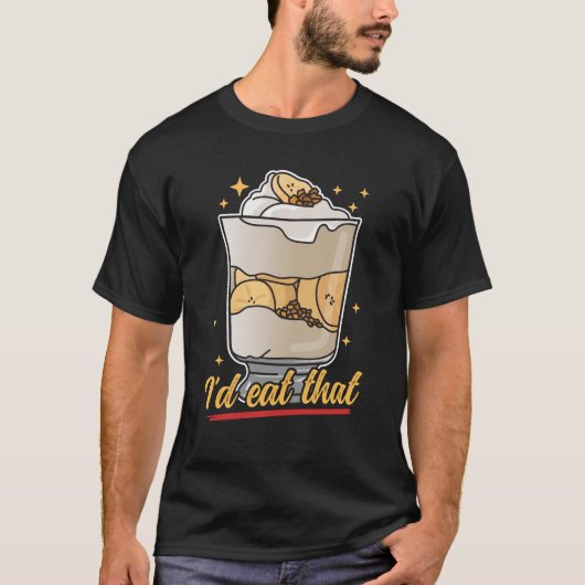 Banaanpudding Eet die banaanpudding T-shirt (Voorkant)