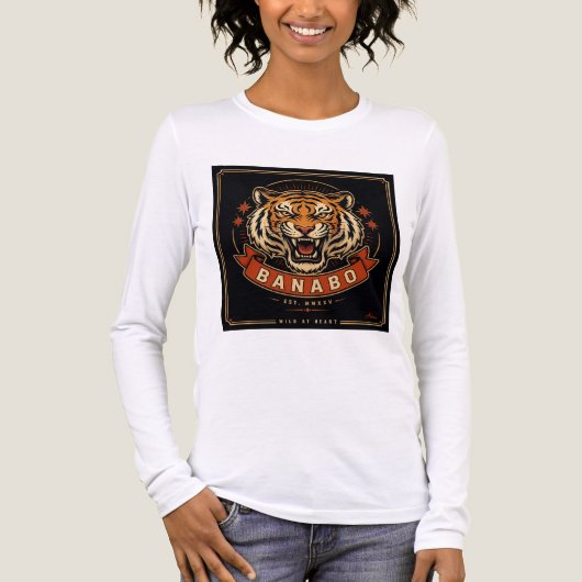 Banabo Tijger Hoofd T-Shirt (Voorkant volledig)