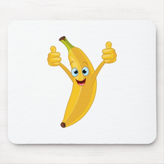 Banan Cartoon Ontwerp Muismat (Voorkant)