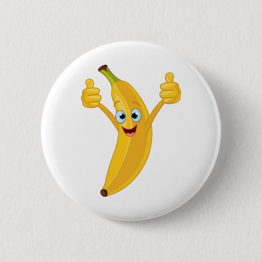 Banan Cartoon Ontwerp Ronde Button 5,7 Cm (Voorkant)