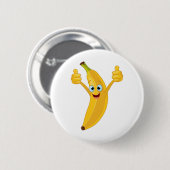 Banan Cartoon Ontwerp Ronde Button 5,7 Cm (Voorkant /achterkant)