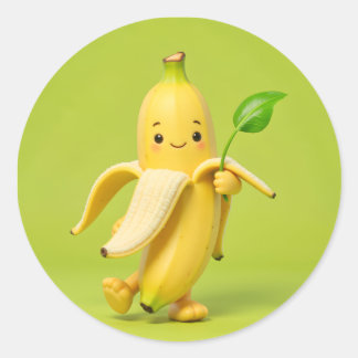 “Banana Baby zegt hallo! 🍌💙 Voeg zoetheid en een Ronde Sticker