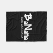 Banana Bad Nana Funny Grandma Mom Family Quote  Fleece Deken (Voorkant (Horizontaal))