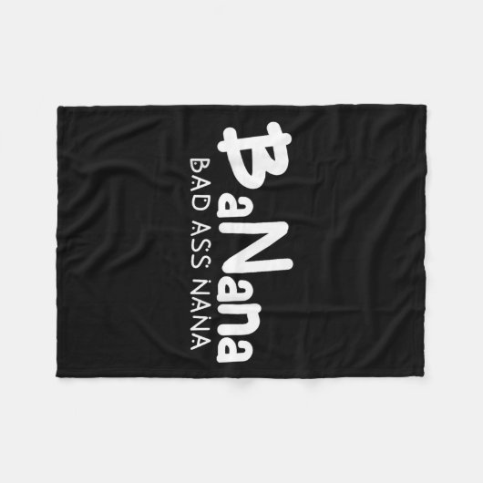 Banana Bad Nana Funny Grandma Mom Family Quote  Fleece Deken (Voorkant (Horizontaal))