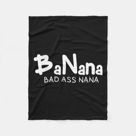Banana Bad Nana Funny Grandma Mom Family Quote  Fleece Deken (Voorkant)