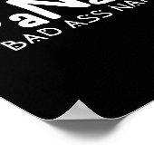 Banana Bad Nana Funny Grandma Mom Family Quote  Poster (Hoek)