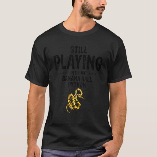 Banana Ball Python en Noodle Reptile Design 4 T-shirt (Voorkant)