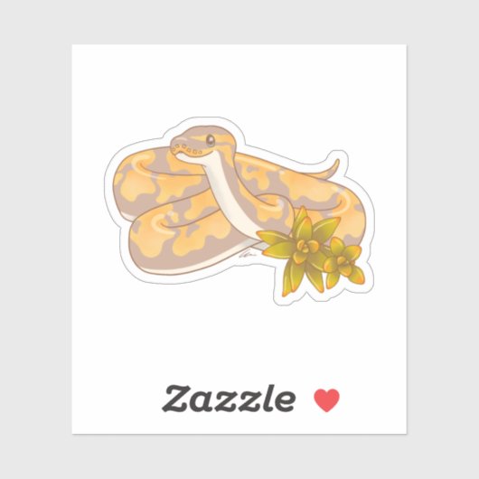 Banana Ball Python en Succulents Sticker (Vel)