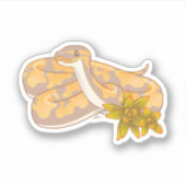 Banana Ball Python en Succulents Sticker (Voorkant)