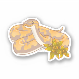 Banana Ball Python en Succulents Sticker