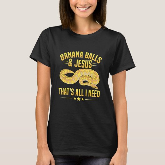 Banana Ball Python for a Ball python breeder T-shirt (Voorkant)