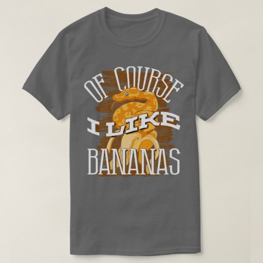 Banana Ball Python Herpetoloog Natuurlijk hou ik v T-shirt (Design voorkant)