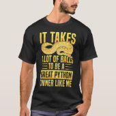 Banana Ball Python Quote for a Ball python  1 T-shirt (Voorkant)