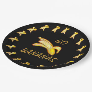 Banana Bananas Fruit Customize Food Party Graphics Papieren Bordje