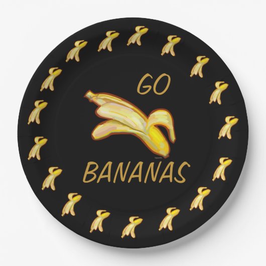 Banana Bananas Fruit Customize Food Party Graphics Papieren Bordje (Voorkant)