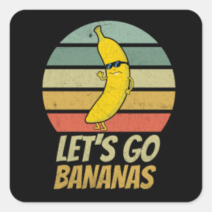Banana Bananas Kinder Funny Vierkante Sticker
