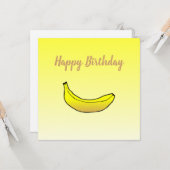 Banana Birthday Kaart (Voorkant / Achterkant in situ)