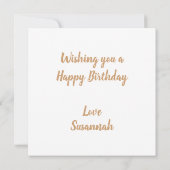 Banana Birthday Kaart (Achterkant)