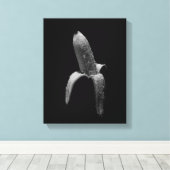 Banana Black en White Canvas Afdruk (Insitu (Houten vloer))