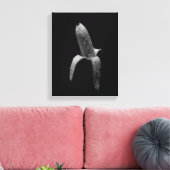 Banana Black en White Canvas Afdruk (Insitu (Woonkamer))