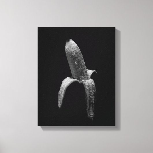 Banana Black en White Canvas Afdruk (Voorkant)