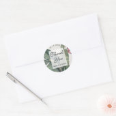 Banana Bladeren tropisch dank u bruiloft Ronde Sticker (Envelop)