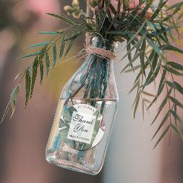 Banana Bladeren tropisch dank u bruiloft Ronde Sticker