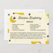 Banana Blue Berry Bread Recept Briefkaart (Voorkant / Achterkant)
